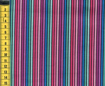 Rainbow Stripes - Streifen violett/pink/türkis mit schwarz